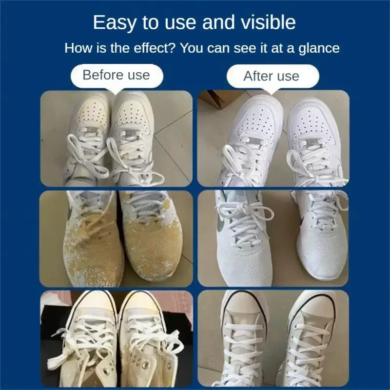 Cleaning Cream With Sponge Multipurpose Cleaning And Stain Removal Cream White Sneake Shoes Free Wash No Yellowing