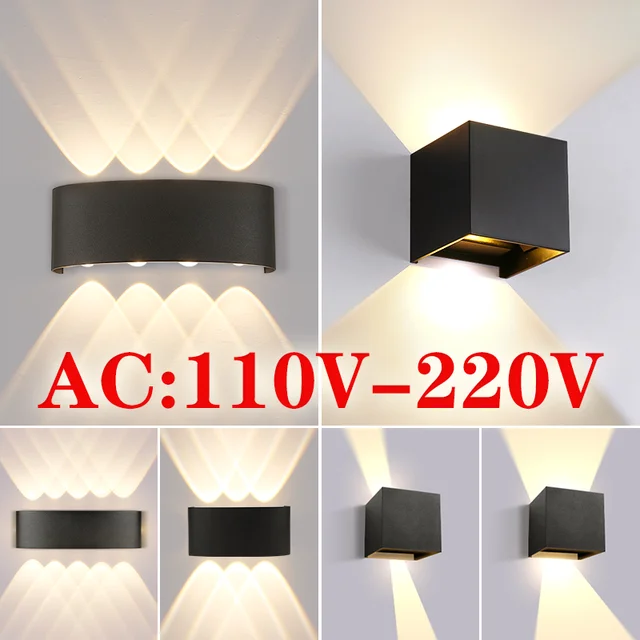 LED Wall Light AC110V-220V Outdoor Waterproof Home Decoration Up Down Wall Interior Lamp Living Room Bedroom Stairs Lighting 1