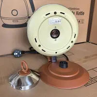 Bouilloire électrique rétro de 1,7 l, pour faire bouillir de l'eau avec thermomètre, arrêt automatique, théière en acier inoxydable 304, outils de cuisine, 1850W 5