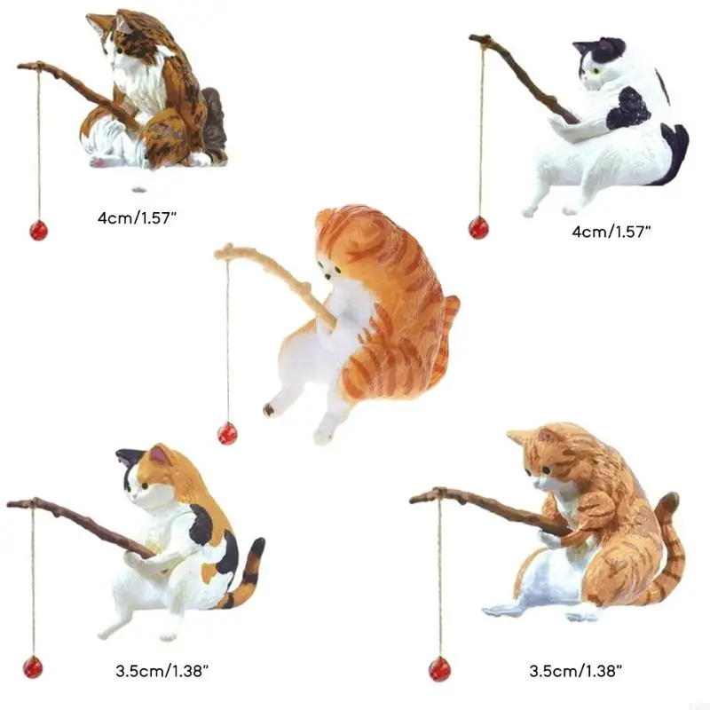E5BB Fishing Ornaments Resin Figurine Cartoon Statue for Fish Aquarium fish tank ornaments,fish tank decorations,aquarium ornaments