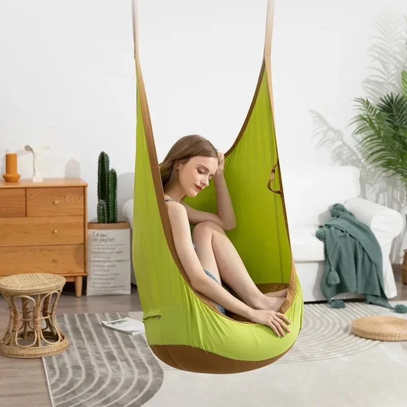 Swings for Room Indoor / Outdoor Children Kids Adults Garden Porch Dormitory Hammock Hanging Chair Frog Pod Swings Seat Portable