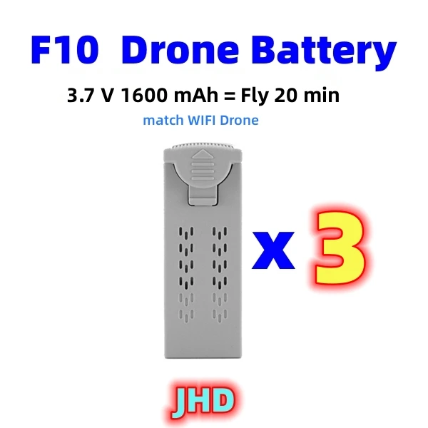 Description Picture 4 of itemJHD 4DRC F10 Drone Battery for RC Plane WIFI /GPS 1600 mAH Battery For F10 Quadcopter Battery Wholesale