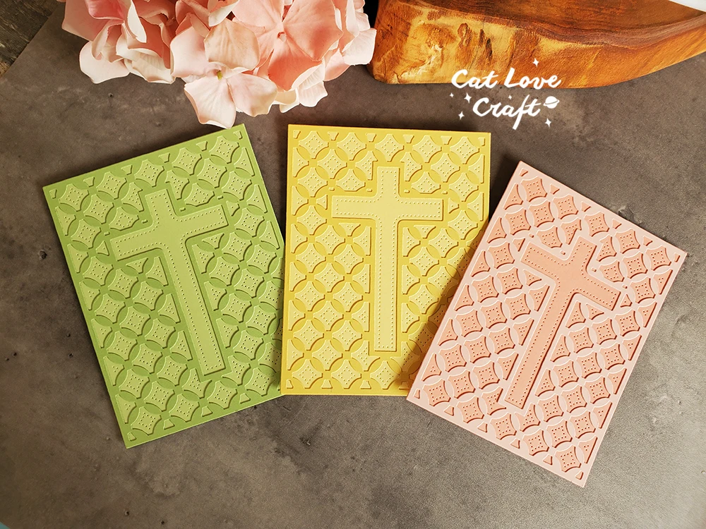 Description Picture 2 of itemCatlove Crucifix Background Easter Metal Cutting Dies Scrapbooking Stencil Die Cuts Card Making DIY Craft Embossing New For 2023