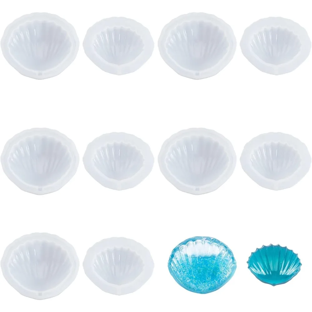 

Формы для шейкера в виде ракушки, формы для зыбучего песка, формы для литья из силиконовой смолы для ювелирных изделий из уф смолы «сделай сам», 5 комплектов