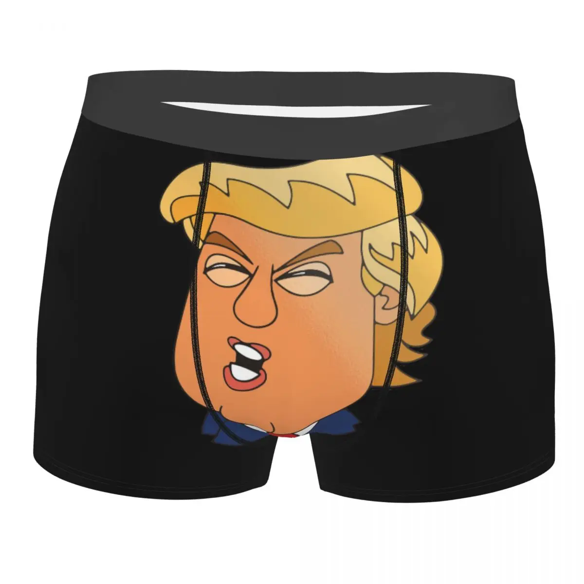 Donald Trump Cartoon Men's Boxer Briefs, Highly Breathable Underwear,High Quality 3D Print Shorts Gift Idea vlad the impaler dracula man scosy boxer briefs underwear highly breathable high quality gift idea