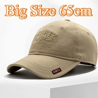 Plus Size 65cm Versatile Baseball Caps Man Top Quality Cotton Soft Sun Hats Women Big Bone Man Outdoors Causal Peaked Hat Male 1