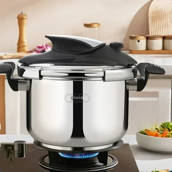 Gioia 100kpa 6L Pressure Cooker Multi-function 304 Stainless Steel Explosion-proof General Use for Gas and Induction Cooker 1
