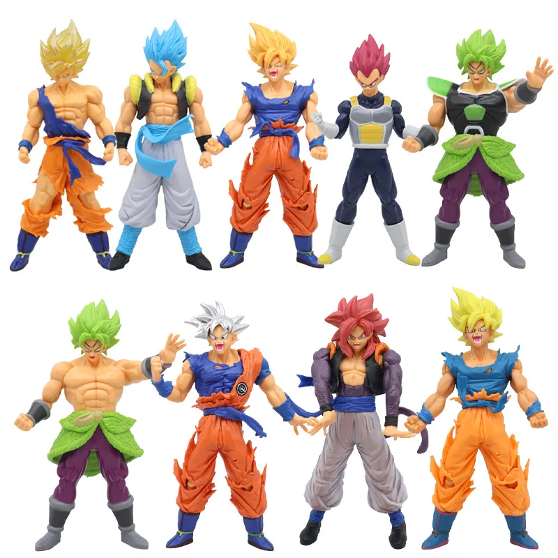 Dragon Ball Anime Action Figure Model, Tamanho Médio, Super Saiyajin, Goku  Filho, Torankusu, Troncos, Goku, Goten, 18-20cm, 4 peças por conjunto -  AliExpress