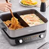Midea 220V Double Flavour Electric Hotpot Electric Cooker 8L Multifunctional Pot 2000W Split Cooking Pot Non-stick Pan 4