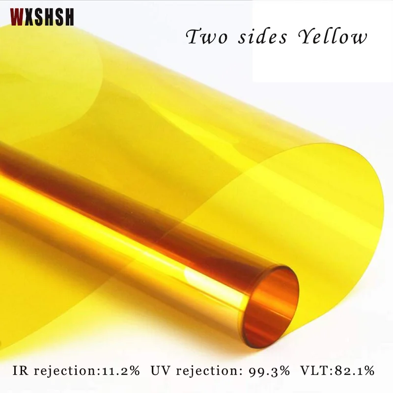 Translucent decorative film on the window Vinyl UV-Proof Insect Prevention Explosion-proof Multiple Size Tinting-Films Yellow