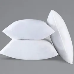 Set of Plush White Decorative Throw Pillow Inserts - Fluffy Couch Accent Pillows for Living Room (Multiple Size Options Available) (White)
