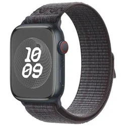 Premium Nylon Sport Strap for Apple Watch - Versatile & Durable Band Loop (Black With Blue)