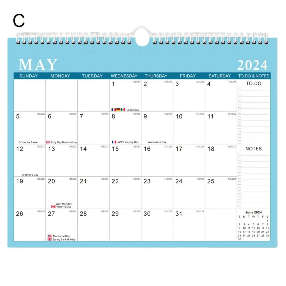 2024 to june 2025 calendar 2024-2025 wall calendar english time management  planner for home office school monthly organizer - aliexpress