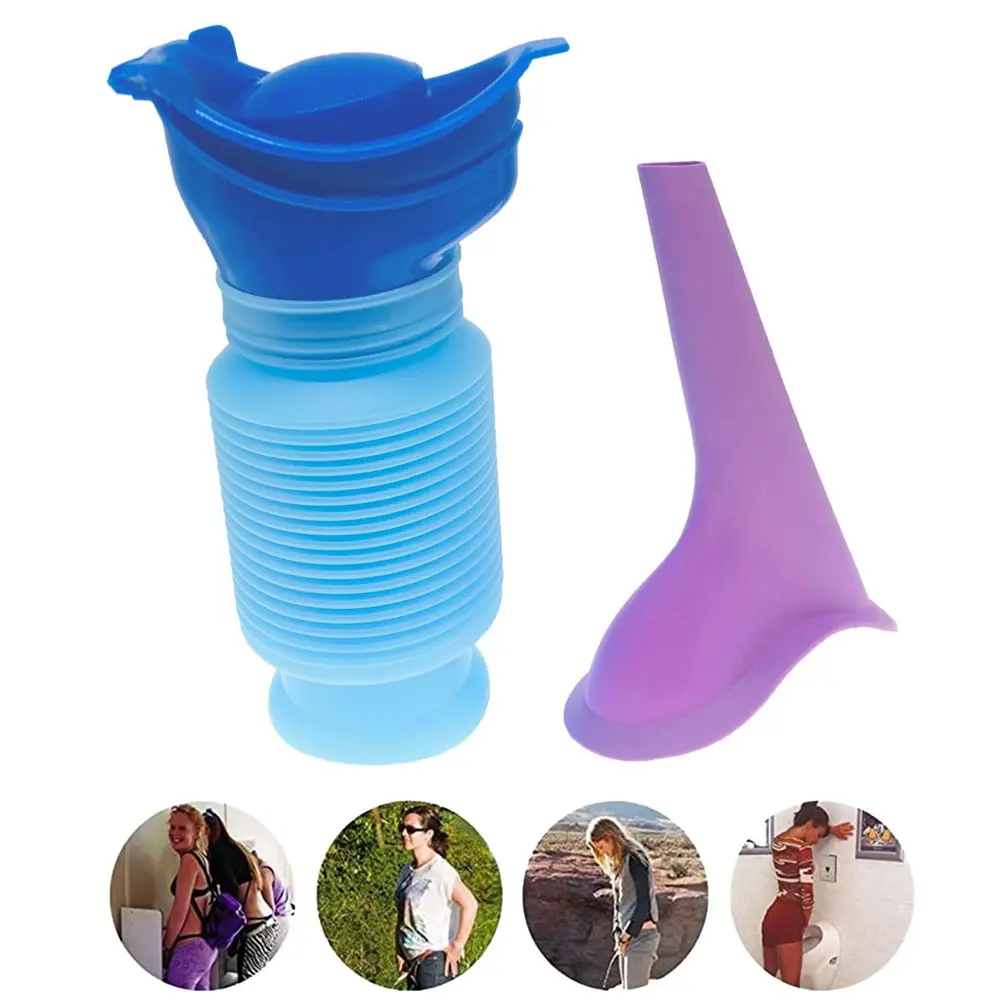 1set Urinal Car Urinal Bucket Outdoor Standing Urine Emergency Travel Portable Reusable Shrinkable Camping Toilet Urine Leak Baby & Maternity