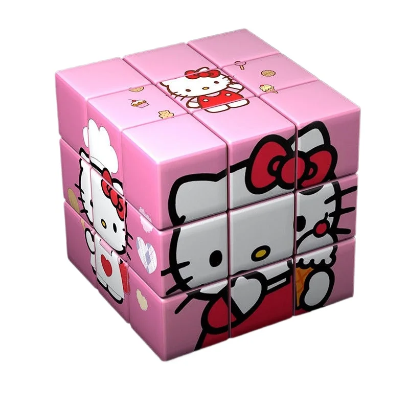 

Sanrio Hello Kitty Kuromi three-level Rubik's Cube cute kawaii gift cartoon children's educational toy to develop intelligence