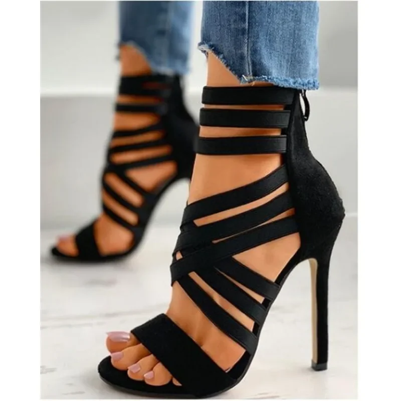 صندل نسائي صيفي عصري بسحاب خلفي