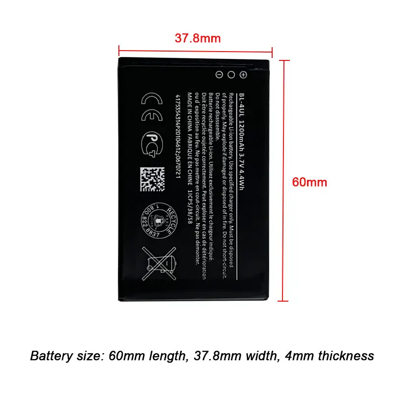 Rechargeable Phone Batteries 3.7V BL-4UL For Nokia lumia 225DS Asha 225 230 215 5310 RM 1172 1126 1012 230DS rechargeable lithium batteries rechargeable nickel zinc batteries rechargeable nickel metal hydride batteries