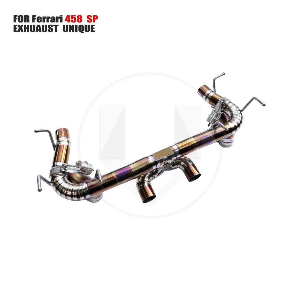 

UNIQUE Titanium Alloy Exhaust Manifold Downpipe Is Suitable For Ferrari 458 SP Auto Modification Electronic Valve