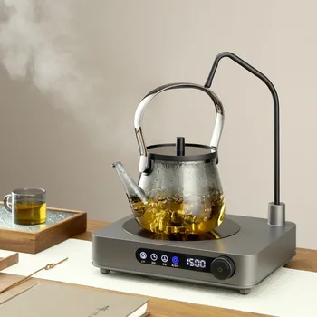 1500W Electric Ceramic Stove Tea Maker Automatic Water Supply Induction Cook Water Pumping Glass Kung Fu Tea Stove Water Boiler 1