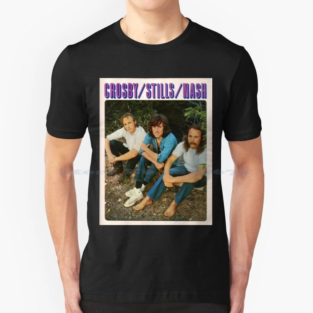 Crosby , Stills E Nash T Shirt 100% Cotone Tee Young Crosby Stills E Nash Febe Bridgers Punisher Stranger Nelle Alpi