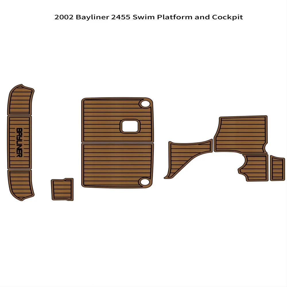 Quality 2002 Bayliner 2455 Swim Platform Cockpit Boat EVA Foam Teak Deck Floor Pad Mat 2002 centurion escalade version 2 cockpit pad boat eva foam teak deck floor mat