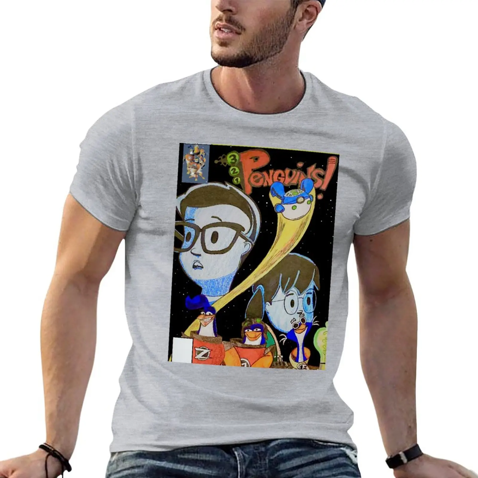 

3-2-1 Penguins! Issue #1 T-shirt tops sports fans boys animal print new edition mens cotton t shirts