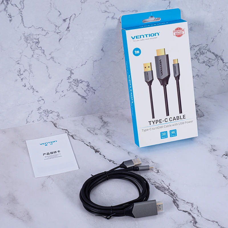 Vention-Cable USB tipo C a HDMI Thunderbolt 3, convertidor para