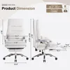Office Chair with Foot Rest-High Back Executive Chair with Padded Linkage Armrests,Reclining Desk Chairs with Wheels,Comfy Chair 6