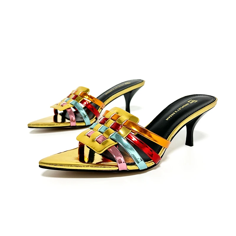 Fashionable new summer women's luxury brand pointed slippers,open toe indoor and outdoor slippers,casual and comfortable slipper