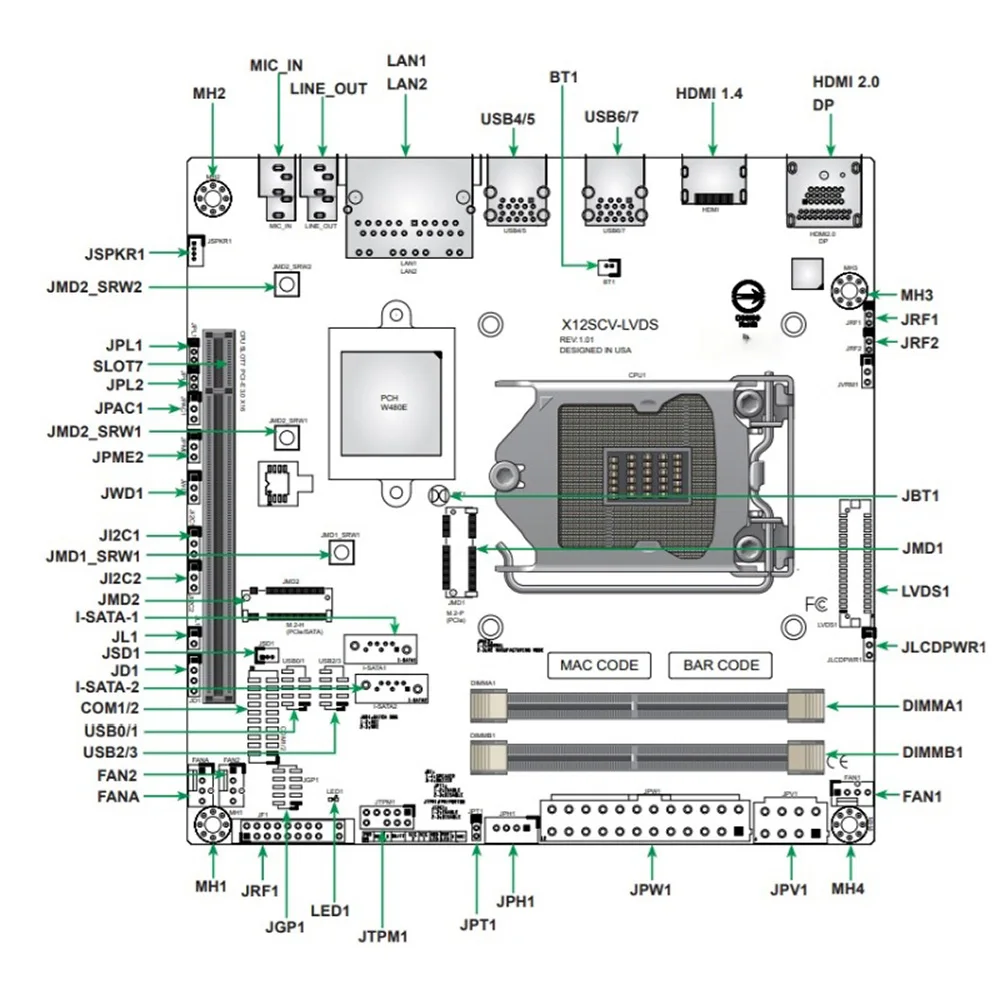X12SCV-LVDS Server Motherboard For Supermicro ITX NAS SODIMM Support W-1200 High Quality 4 X12SCV-LVDS Server Motherboard For Supermicro ITX NAS SODIMM Support W-1200 High Quality - Image 2