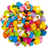 1-100pcs Rubber Ducks in Bulk,Assortment Duckies for Jeep Ducking Floater Duck Bath Toys Party Favors 2