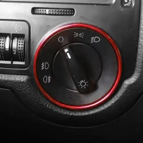 Car Headlight Switch Decorative Frame Trim Ring Sticker Fit for Volkswagen VW Golf Jett MK5 MK6 Passat B6 B7 CC Touran Tiguan - Image 5