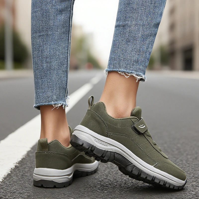 Lace Sneakers for Women Spring Autumn Fashion Non-slip Hiking Shoe Breathable Comfortable Wear-resistant Versatile Outdoor Shoes
