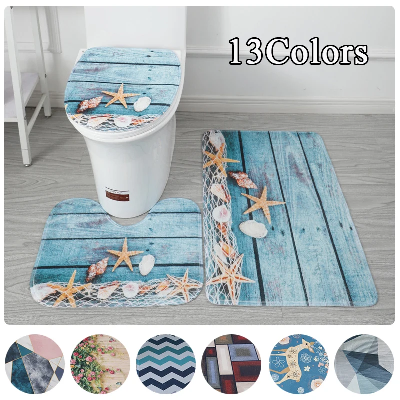A.Monamour 3D Monde sous-Marin Dauphins Poissons Corail Vie Marine Fond Bleu Absorbant Flanelle Tapis De Bain Tapis De Douche Antidérapants Tapis De Sol Tapis De Passage Runner 40x60cm