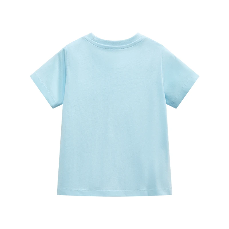 Little maven 2024 Tops Tees Children's Clothing Summer Kids Clothes for Baby Boys Cartoon Sailboats T Shirts Cotton 6