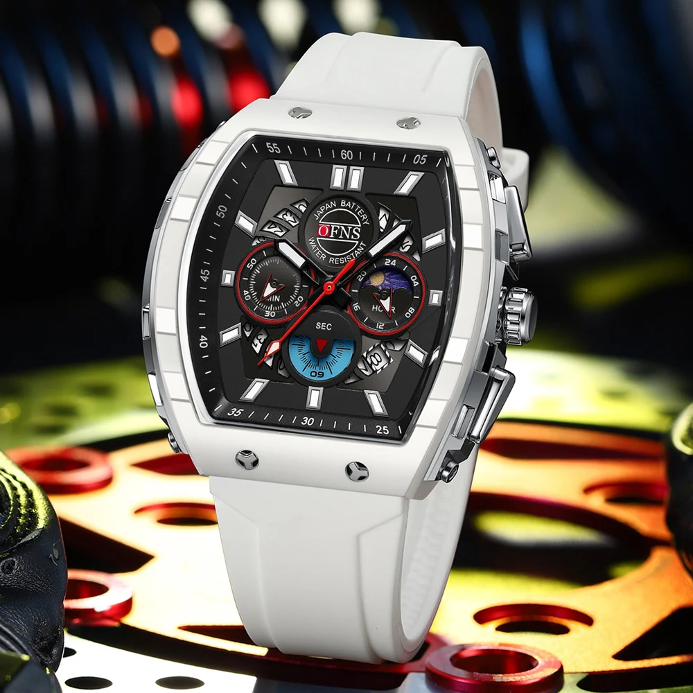 Ofns Sports Quartz Men's Casual Wristwatches With Chronograph Fashion Business Luxury Men's Watch Auto Date Clock Male, Alina Gadgets