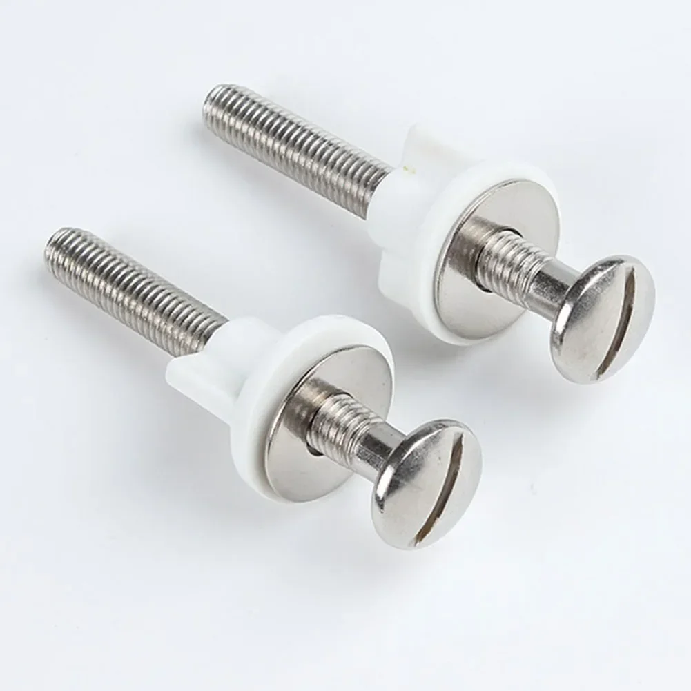 2pcs Toilet Seat Screws Nut Cover Lid Top Fixing Fitting Kits Bathroom Accessories Replacement Toilet Seat Screws toilet seat accessories
