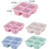 4 Grid Snack Containers Reusable Meal Prep Lunch Containers Portable for Kids and Adults Home Snack Storage Bottles Kitchen Tool 5