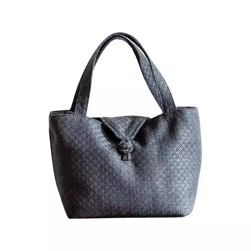 Retro Storage Bag Portable Tea Set Organizer Chinese Style Travel Pouch Tea Ceremony Accessories