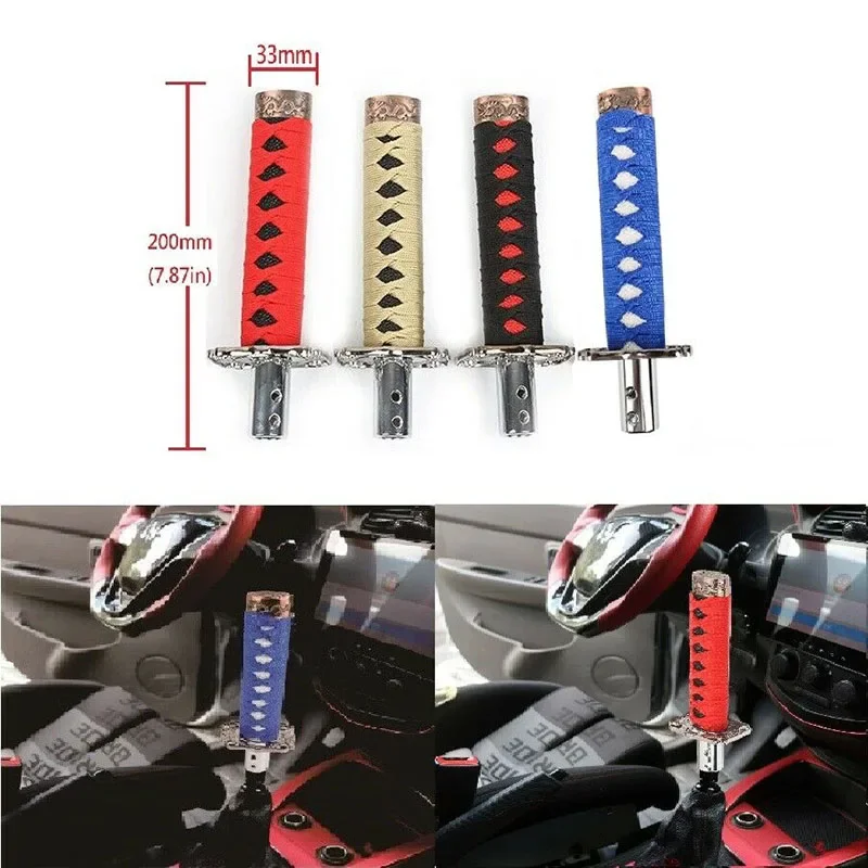 Universale Jdm Racing Samurai Sword Cambio Automatico Pomello Shifter Katana Metal