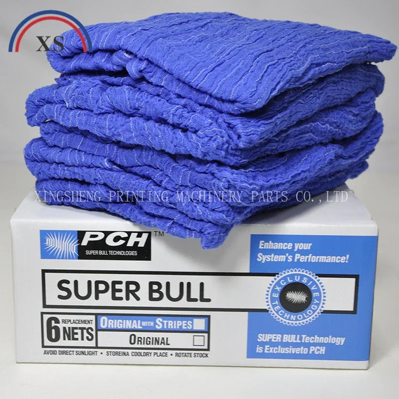 

1 коробка = 6 штук машинной синей ткани Roland Super Bull Net 40 ''или 60'' Super Bull Net для Heidelberg SM102 CD102