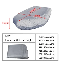 Waterproof Anti-UV Marine Boat and Kayak Cover for All-Weather Protection (Grey)