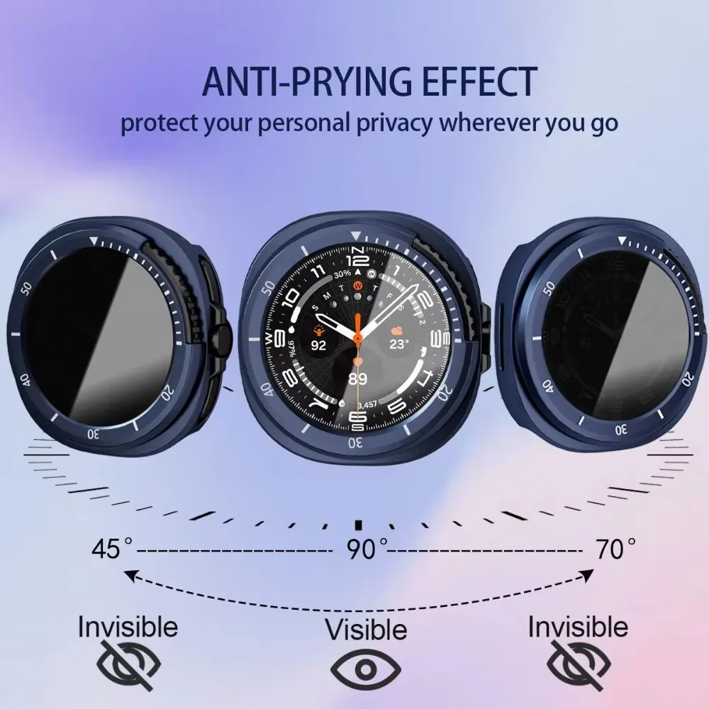 Premium Tempered Glass Privacy Protector with Shockproof PC Hard Case