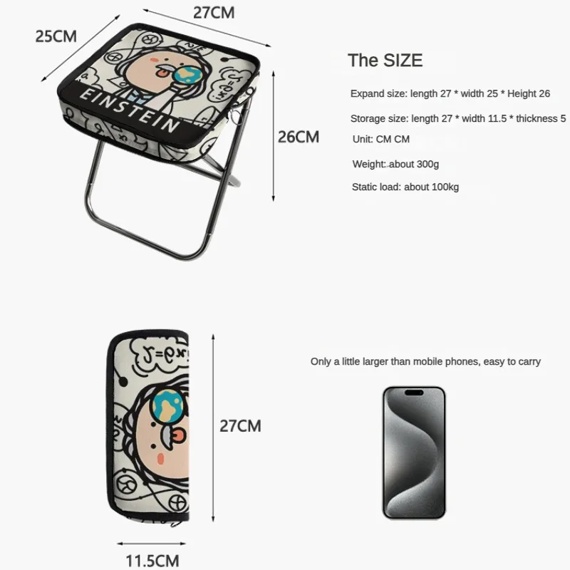 Creative Mini Pocket Folding Stool, Seatless Tool Pen Bag Stool for Music Festival, Portable Outdoor Bag Stool, Home Furniture