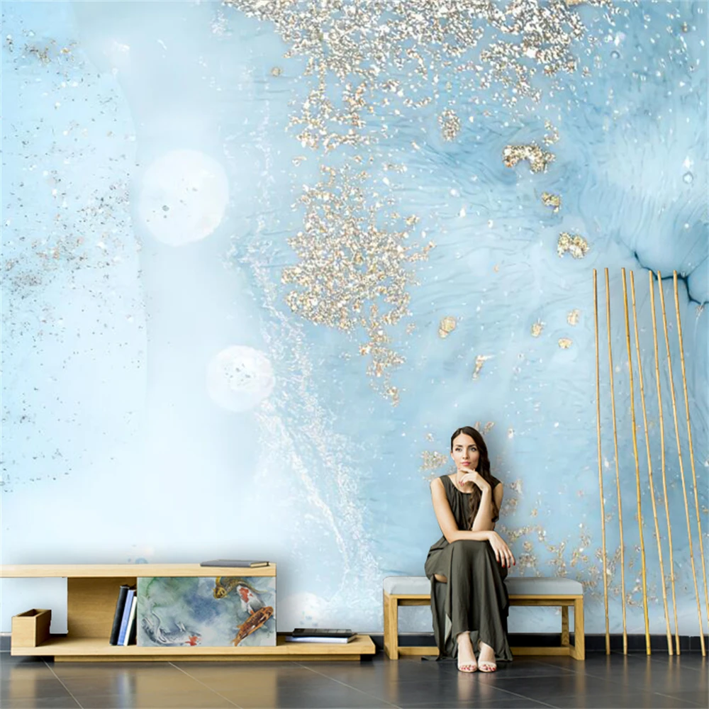 Custom Nordic Blue Graffiti Marble Wallpaper TV Background Wallpapers for Living Room Sofa photo Mural Bedroom 3D Wall Covering wall mending paste drywall hole peeling repair mouldproof waterproof paint valid wall crack graffiti covering wall repair agent