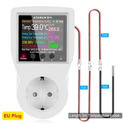 Smart WiFi Digital Thermostat Socket with Timer and 3M Sensor (EU 3M waterproof NTC)