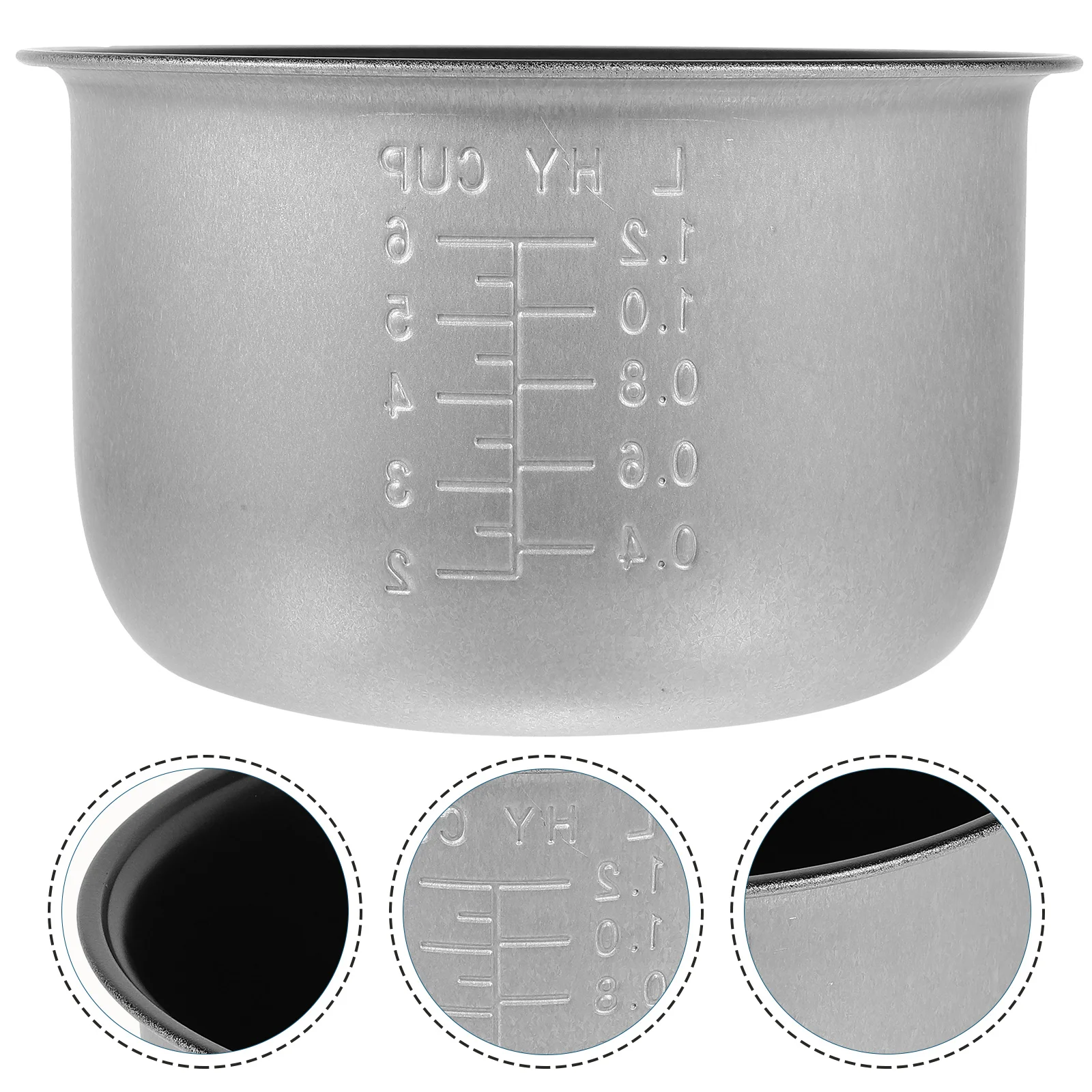 

Non-stick Rice Cooker Inner Pot Rice Cooker Replacement Inner Pot Liner Rice Cooking Pot Container Accessory Kitchen Supply