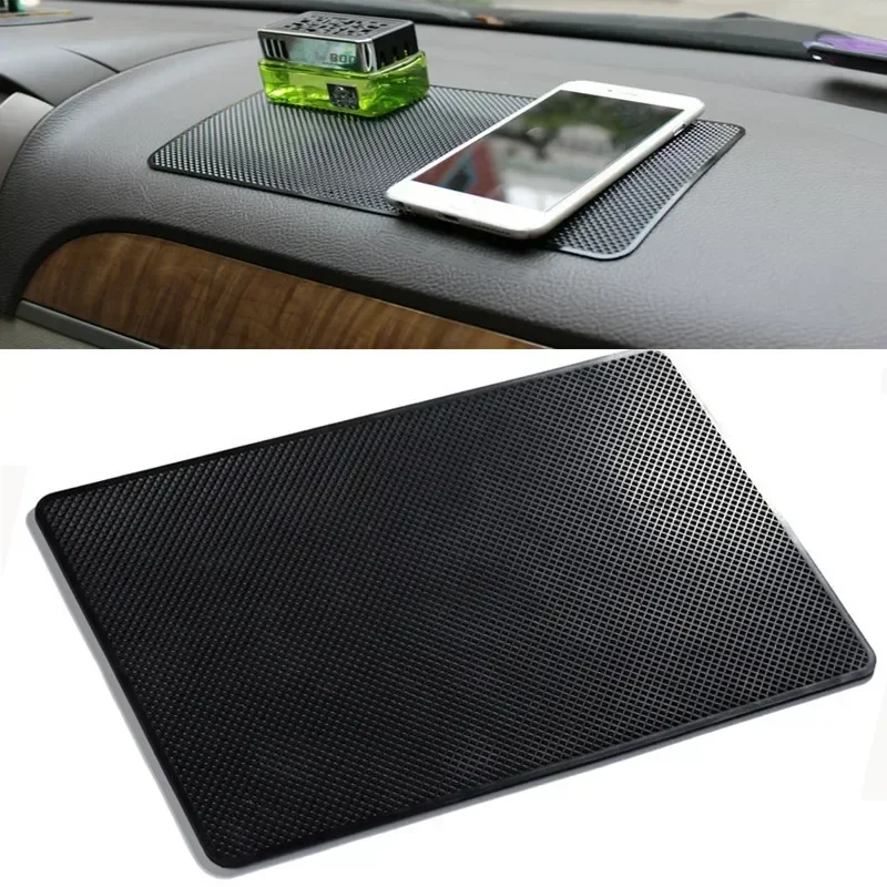 Universal Car Dash Sticky Rubber Mat Multifunctional Car Dashboard Anti-Slip Mat Keys Coins Sunglasses27x15CM/20*13CM car non slip mat non slip mat car dashboard mat non slip dash mat