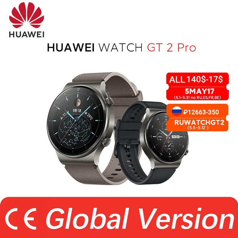 In Stock Global Version Huawei Watch Gt 2 Pro Smartwatch 14 Days Battery  Life Gps Wireless Charging Gt2 Pro - Smart Watches - AliExpress