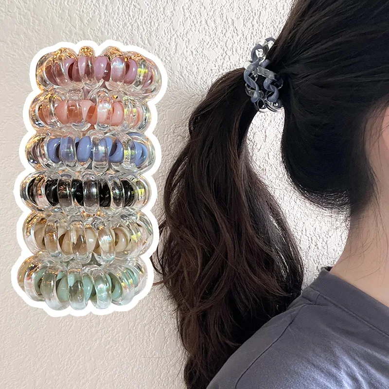 Attache à cheveux élastique en plastique pour femmes